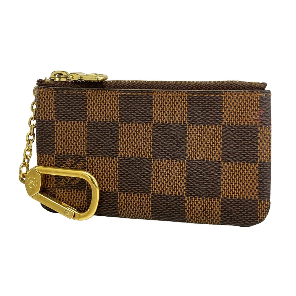 Louis Vuitton Damier Pochette coin case Wallet Ebene Brown